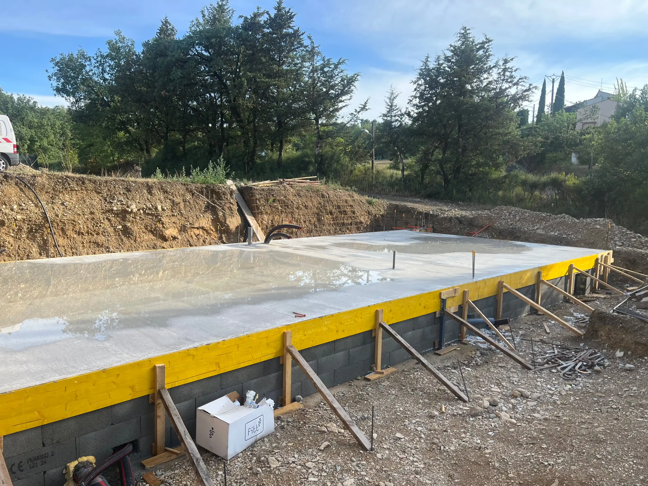 dalle extérieure avant travaux