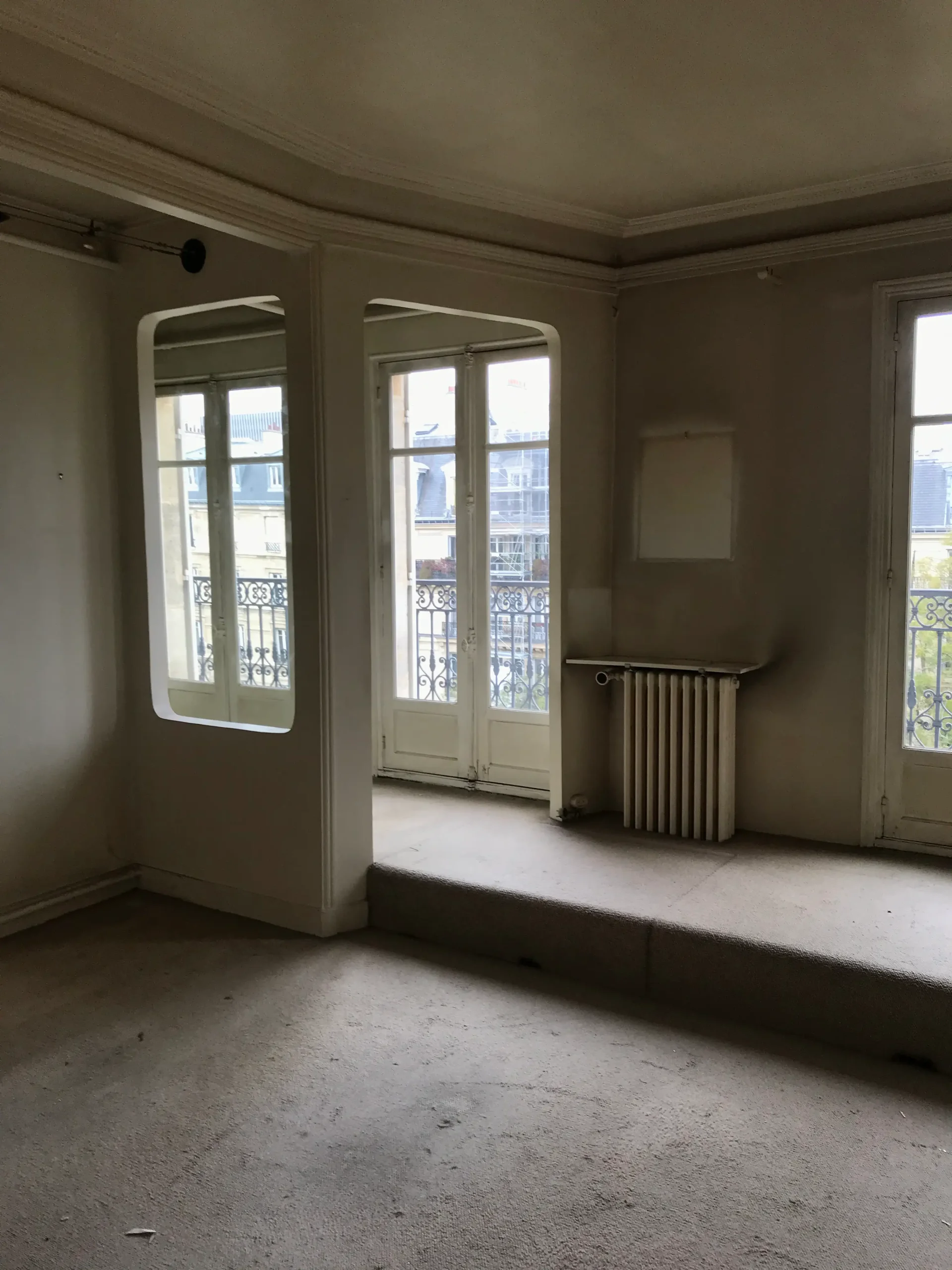 Appartement haussmannien avant travaux par un architecte d'intérieur