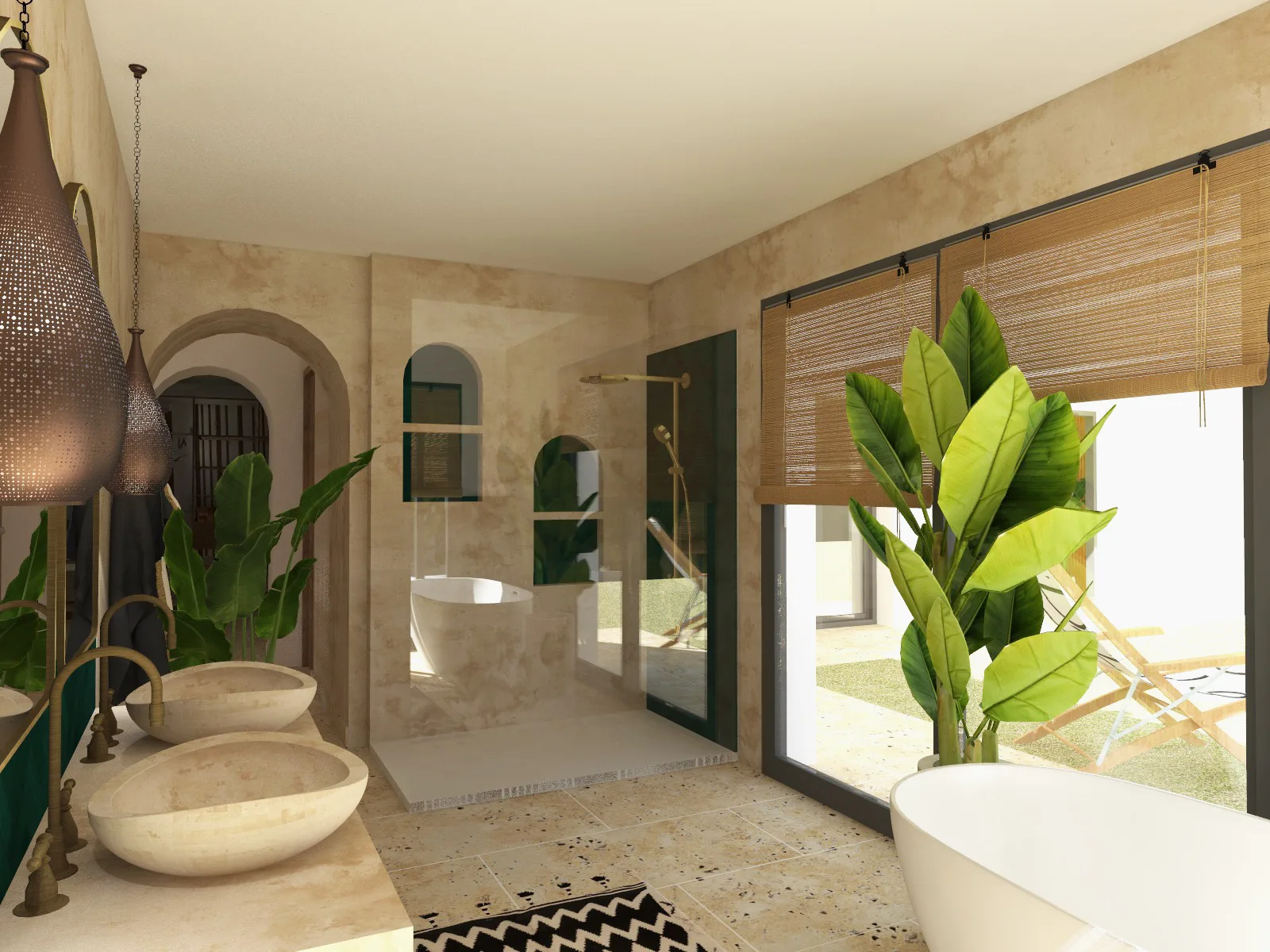 Salle de bain aménagé après réhabilitation