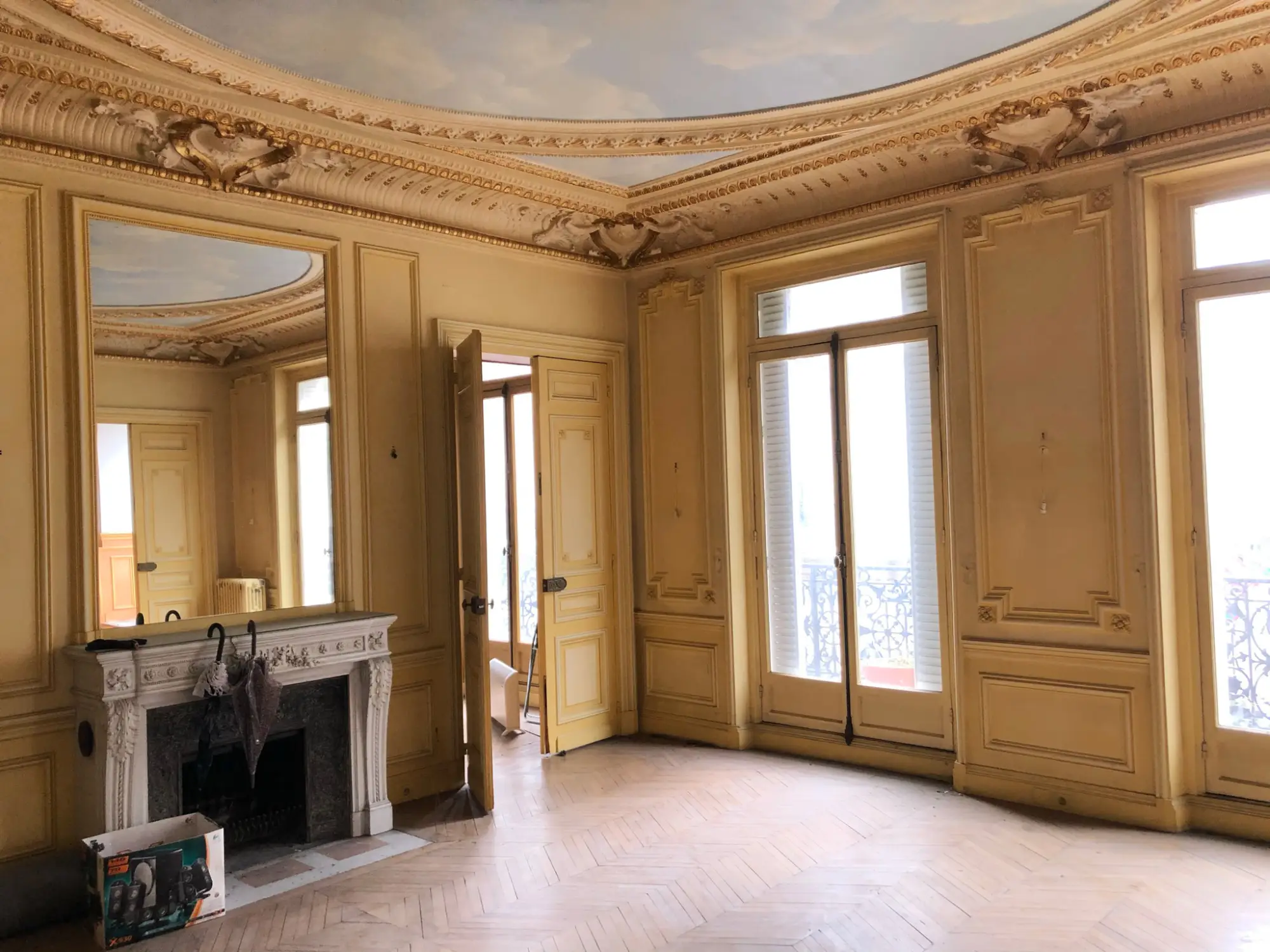 appartement haussmannien ancien avant réhabilitation
