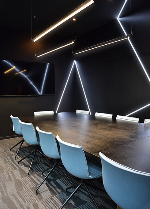 Design mural mise en valeur lumière mural