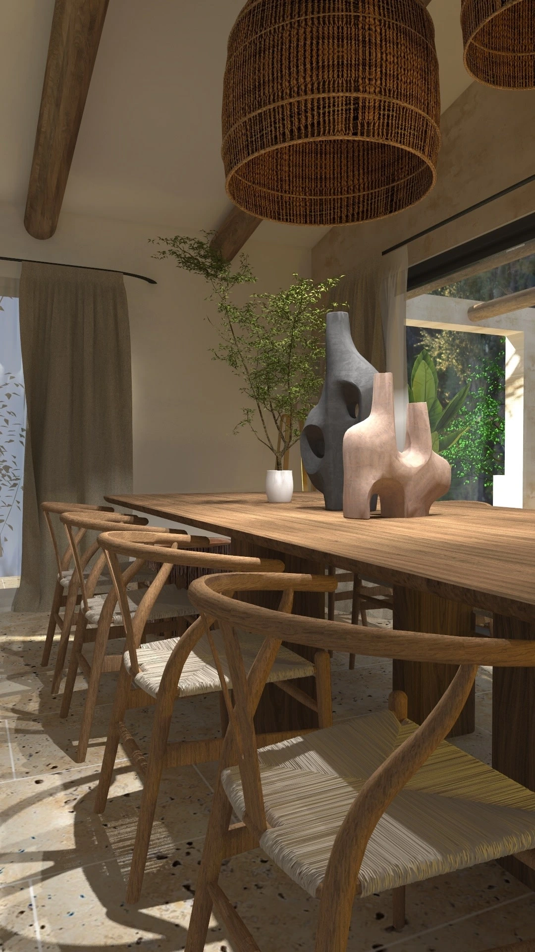 Vue sur table salle à manger