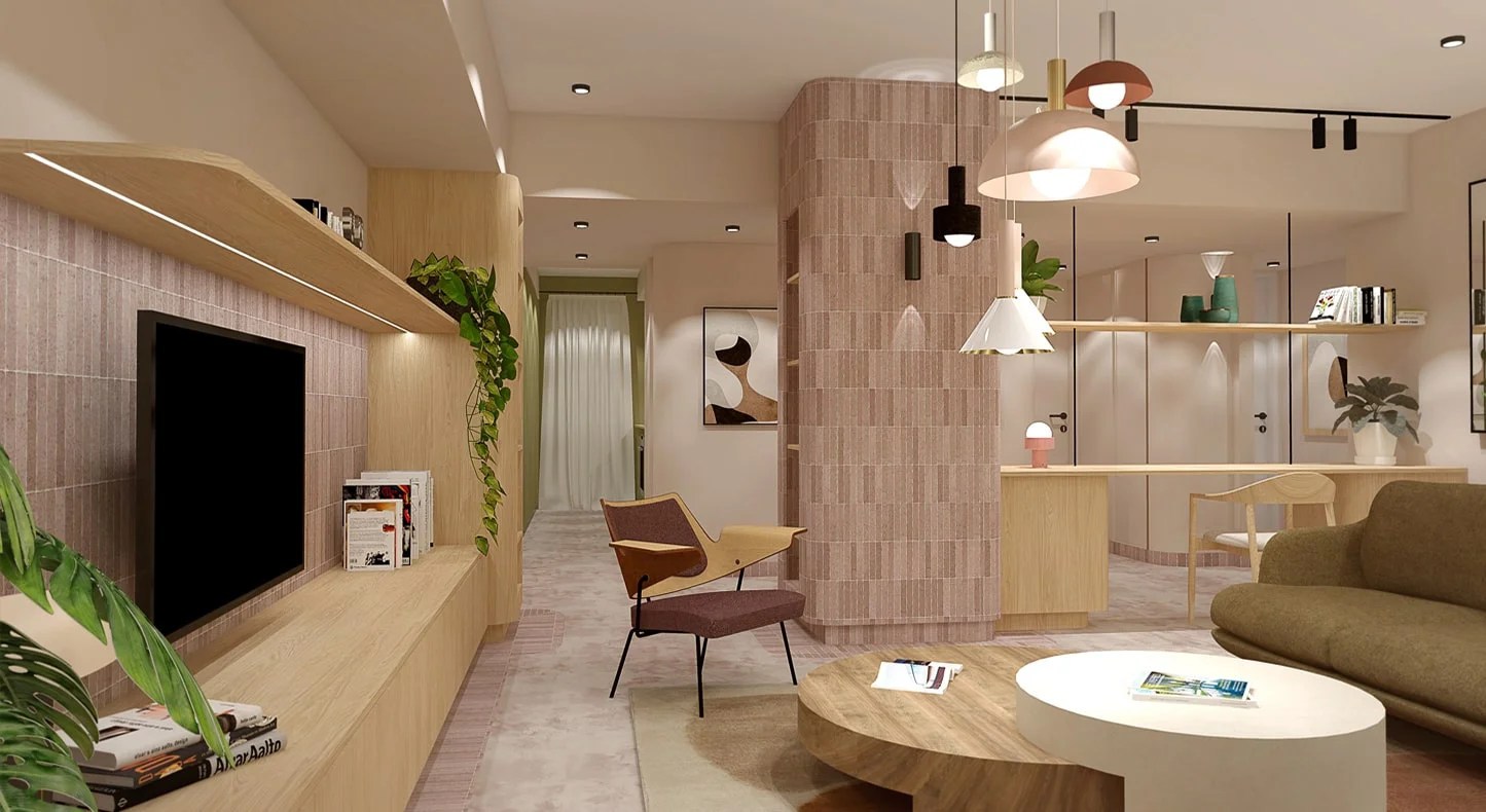 Projet de rénovation complète d'un appartement de 90 m2 dans le 8 ème arrondissement Marseillais. 